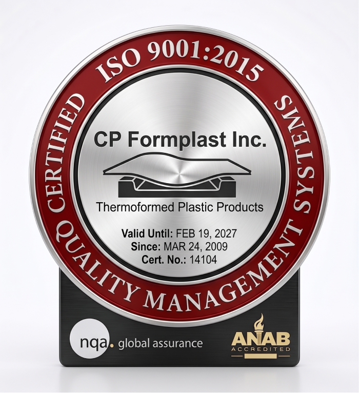 Certification qualité ISO 9001:2015 de CP Formplast